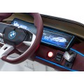 Auto BMW I4 na batériu pre deti Biele + Pomalý štart + EVA + Ekokoža + Audio LED + Ovládač