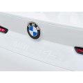 Auto BMW I4 na batériu pre deti Biele + Pomalý štart + EVA + Ekokoža + Audio LED + Ovládač