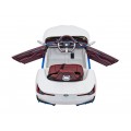 Auto BMW I4 na batériu pre deti Biele + Pomalý štart + EVA + Ekokoža + Audio LED + Ovládač