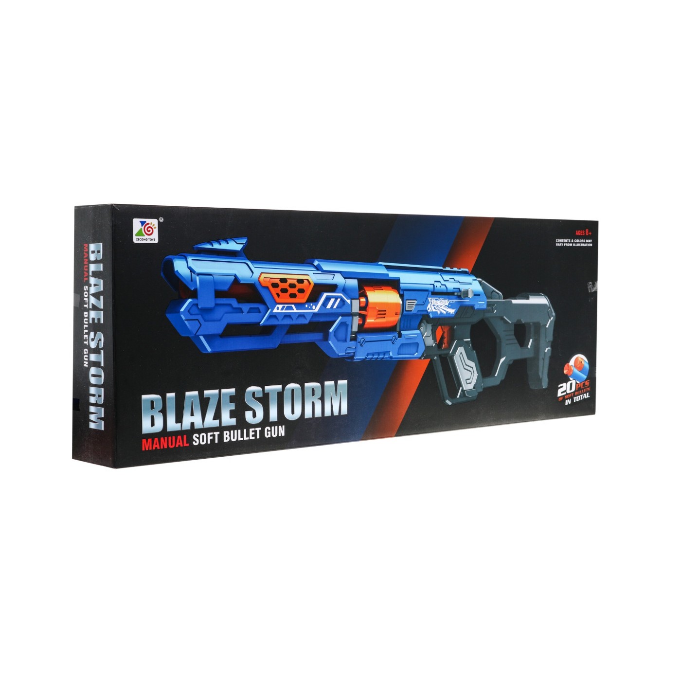 Manuálna Puška pre deti 8+ Blaze Storm Mechanizmus s posuvníkom + 20 dlhých Nábojov z peny
