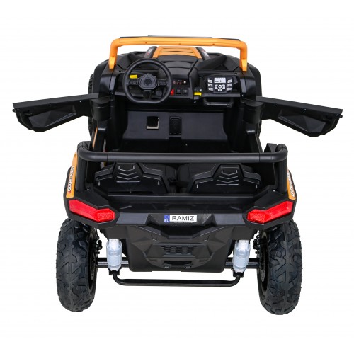 Buggy ATV Strong Racing pre 2 deti Zlatý + Bezkefkový motor + Nafukovacie kolesá + Audio LED