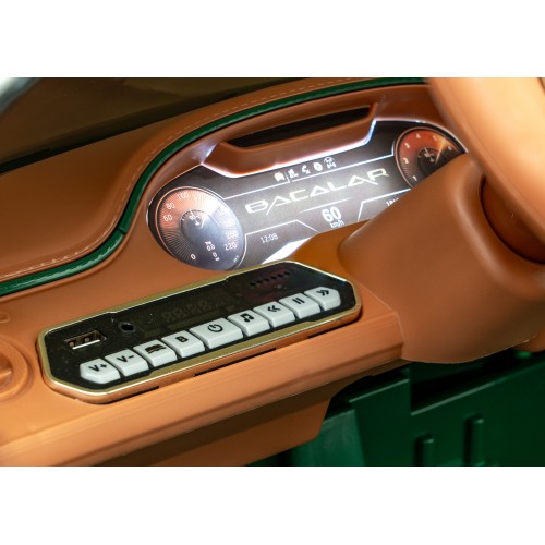 Auto Bentley Bacalar na batériu pre deti Zelený + Ovládač + EVA + Pomalý štart + Audio LED
