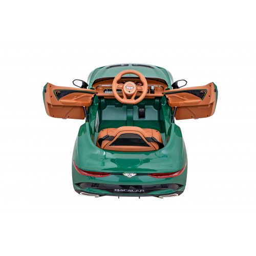 Auto Bentley Bacalar na batériu pre deti Zelený + Ovládač + EVA + Pomalý štart + Audio LED