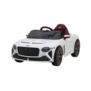 Auto Bentley Bacalar na batériu pre deti Biely + Ovládač + EVA + Pomalý štart + Audio LED
