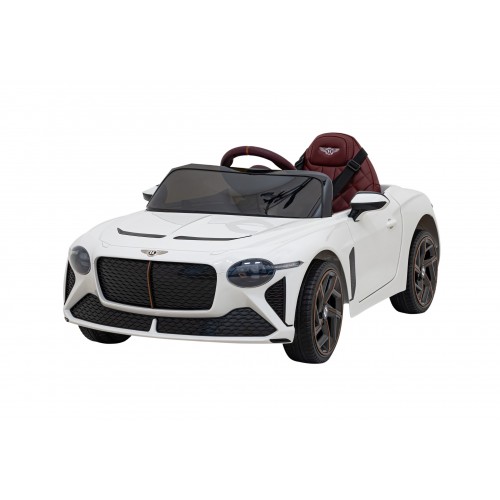 Auto Bentley Bacalar na batériu pre deti Biely + Ovládač + EVA + Pomalý štart + Audio LED