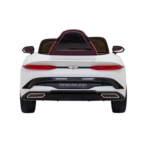 Auto Bentley Bacalar na batériu pre deti Biely + Ovládač + EVA + Pomalý štart + Audio LED