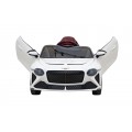 Auto Bentley Bacalar na batériu pre deti Biely + Ovládač + EVA + Pomalý štart + Audio LED