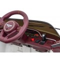 Auto Bentley Bacalar na batériu pre deti Biely + Ovládač + EVA + Pomalý štart + Audio LED