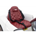 Auto Bentley Bacalar na batériu pre deti Biely + Ovládač + EVA + Pomalý štart + Audio LED
