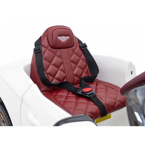 Auto Bentley Bacalar na batériu pre deti Biely + Ovládač + EVA + Pomalý štart + Audio LED
