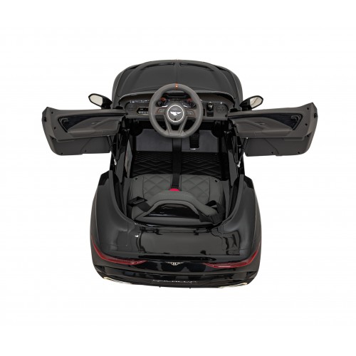 Auto Bentley Bacalar na batériu pre deti Čierny + Ovládač + EVA + Pomalý štart + Audio LED