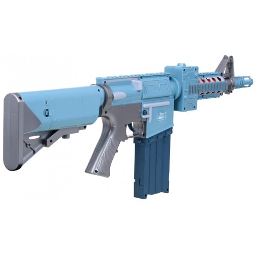 Strieborná Puška pre deti 6+ Blaze Storm 20 dlhých Nábojov z peny + Mieridlo