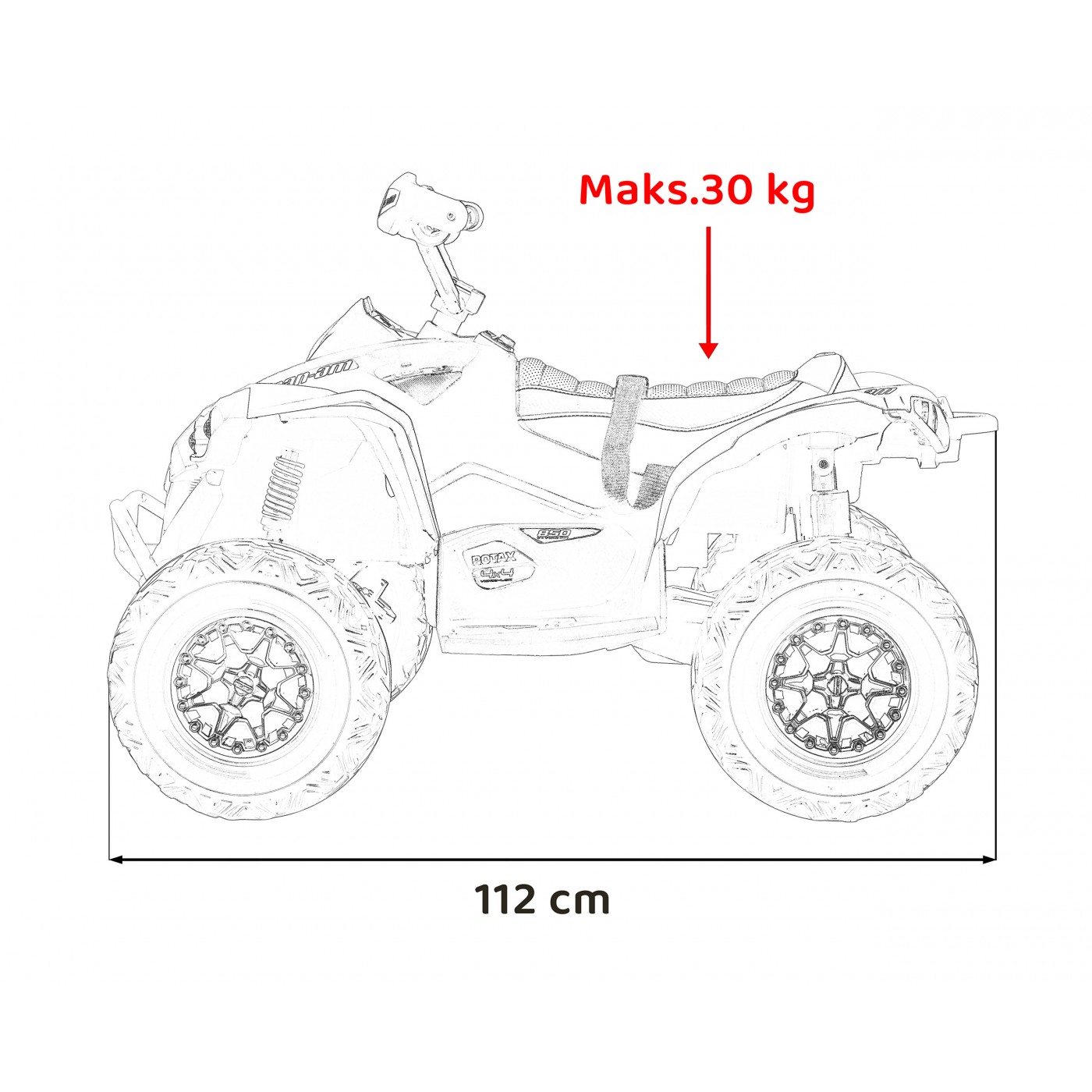 Quad Maverick ATV Biely