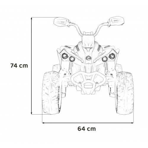 Quad Maverick ATV Biely