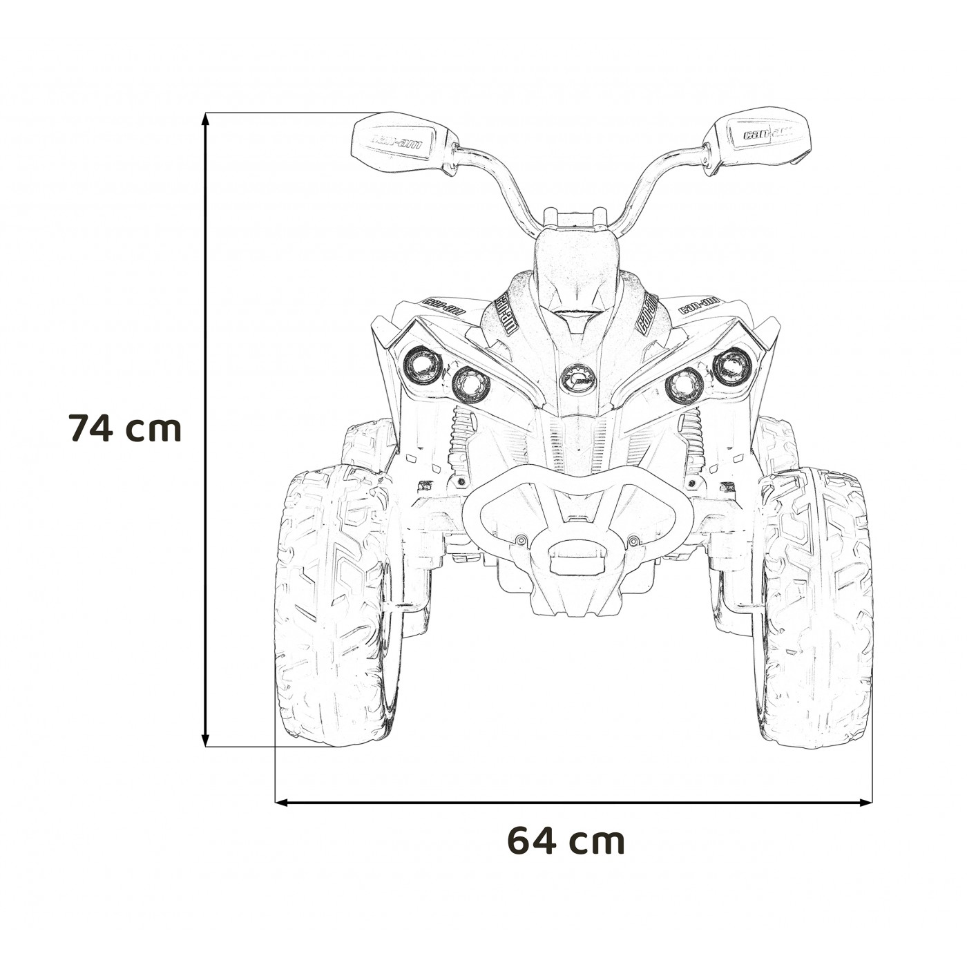 Quad Maverick ATV Biely