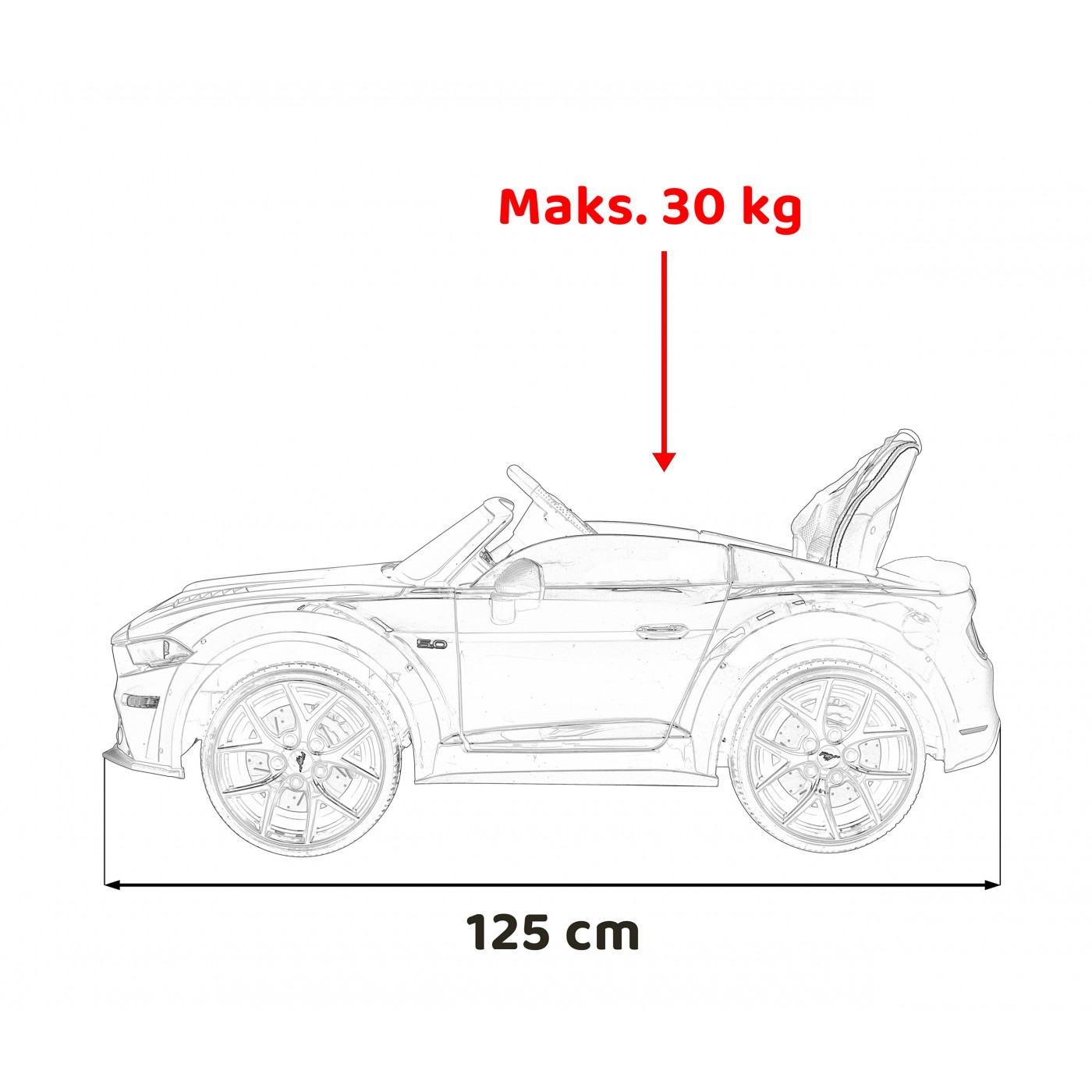 copy of Pojazd Ford Mustang GT Czarny