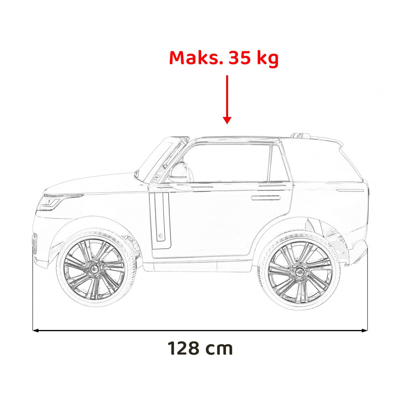 Vozidlo Range Rover SUV Lift Červený