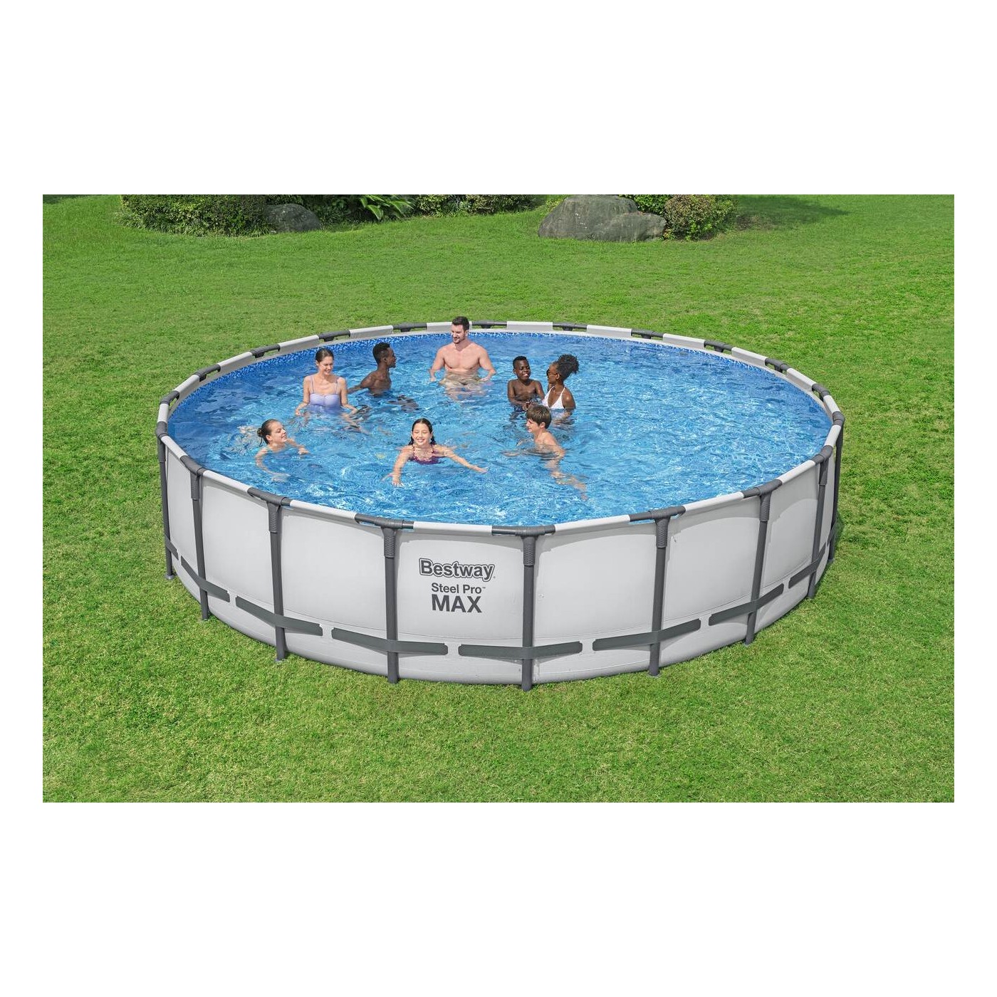 copy of Basen stelażowy Steel Pro MAX 366x122 12FT BESTWAY 5w1 + Drabinka + Pokrywa + Pompa Filtr