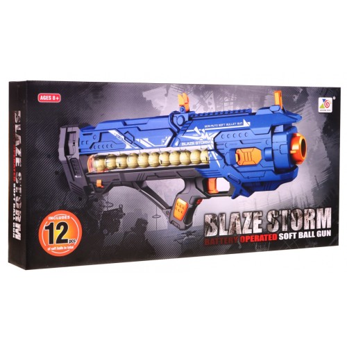 Veľká Puška pre deti 8+ Blaze Storm 12 guľôčok z peny + Muška Štrbina