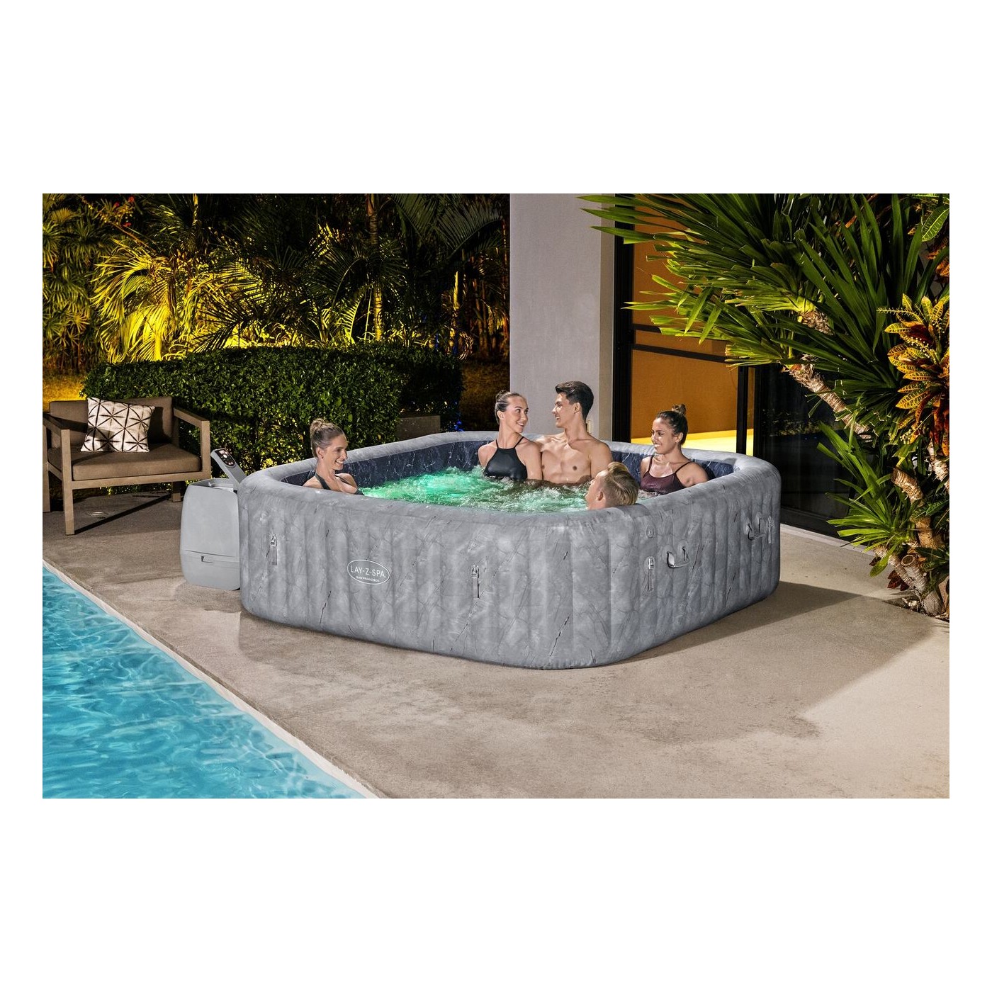 copy of Hawaii Lay-Z-Spa AirJet Spa ogrodowe BESTWAY 6-osobowe + Filtr + Pokrywa + ChemConnect