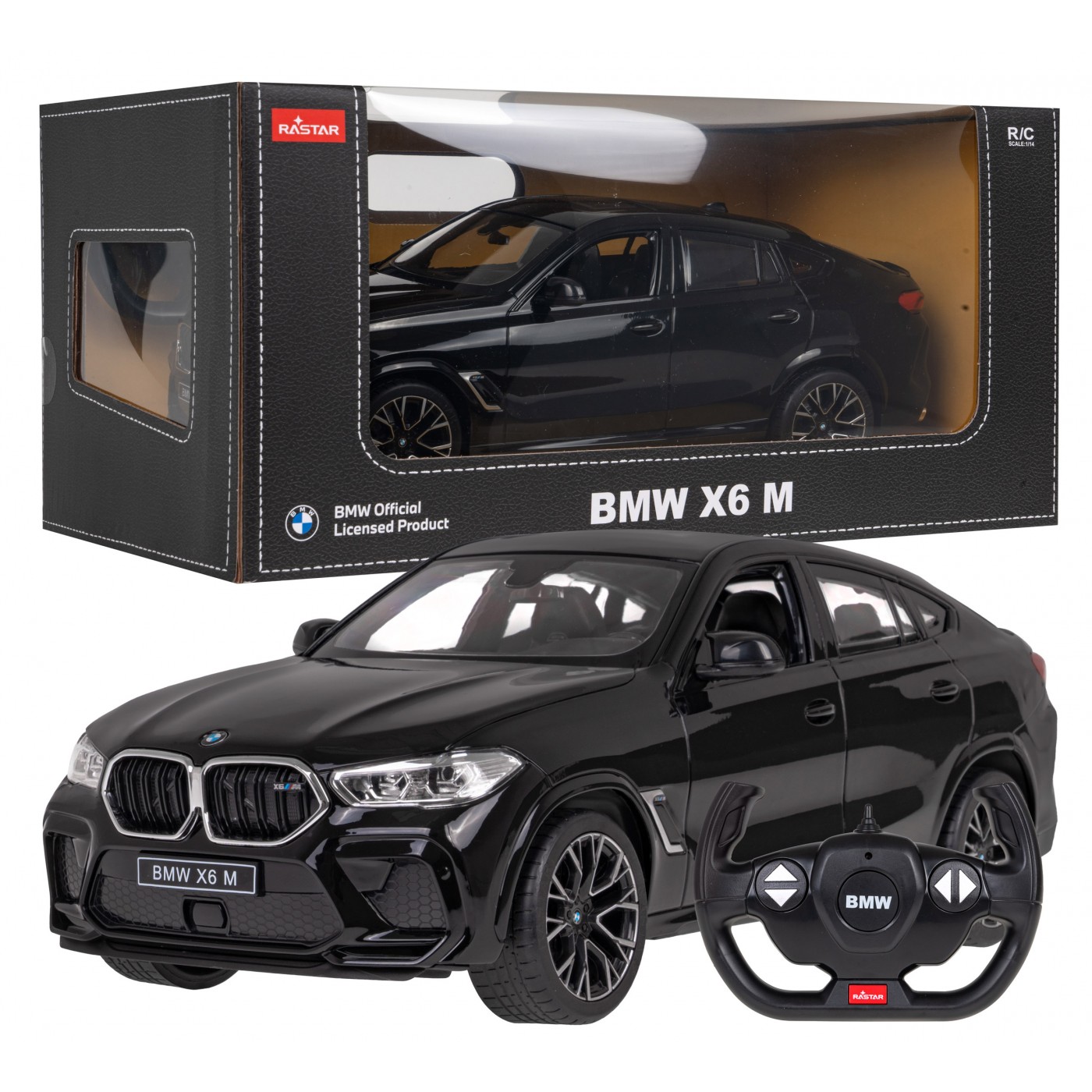 Autíčko R/C BMW X6 M 1:14 RASTAR Čierne