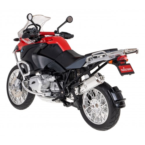 Motocykel Kovový BMW R1200GS 1:9 RASTAR Červený