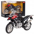 Motocykel Kovový BMW R1200GS 1:9 RASTAR Červený