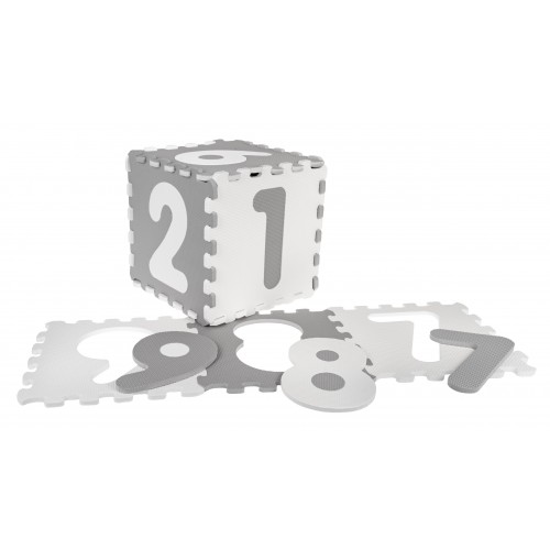 Antibakteriálne Puzzle Podložka Čísla Sivá