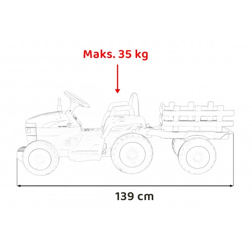 Traktor s Prívesom New Holland T7 Modrý