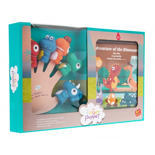 Sada gumových maňušiek dinosaury + princezná