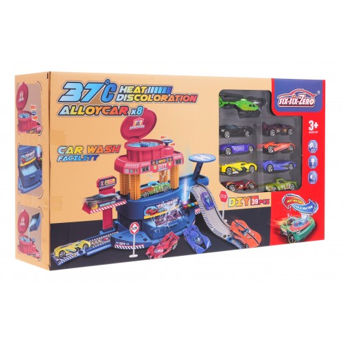 Myčka + 10 Autíčok So Zmenou Farby