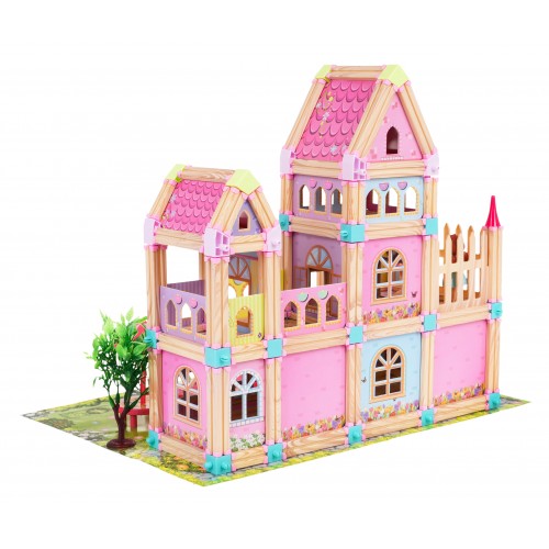 Drevený Domček + Príslušenstvo 183 ks.