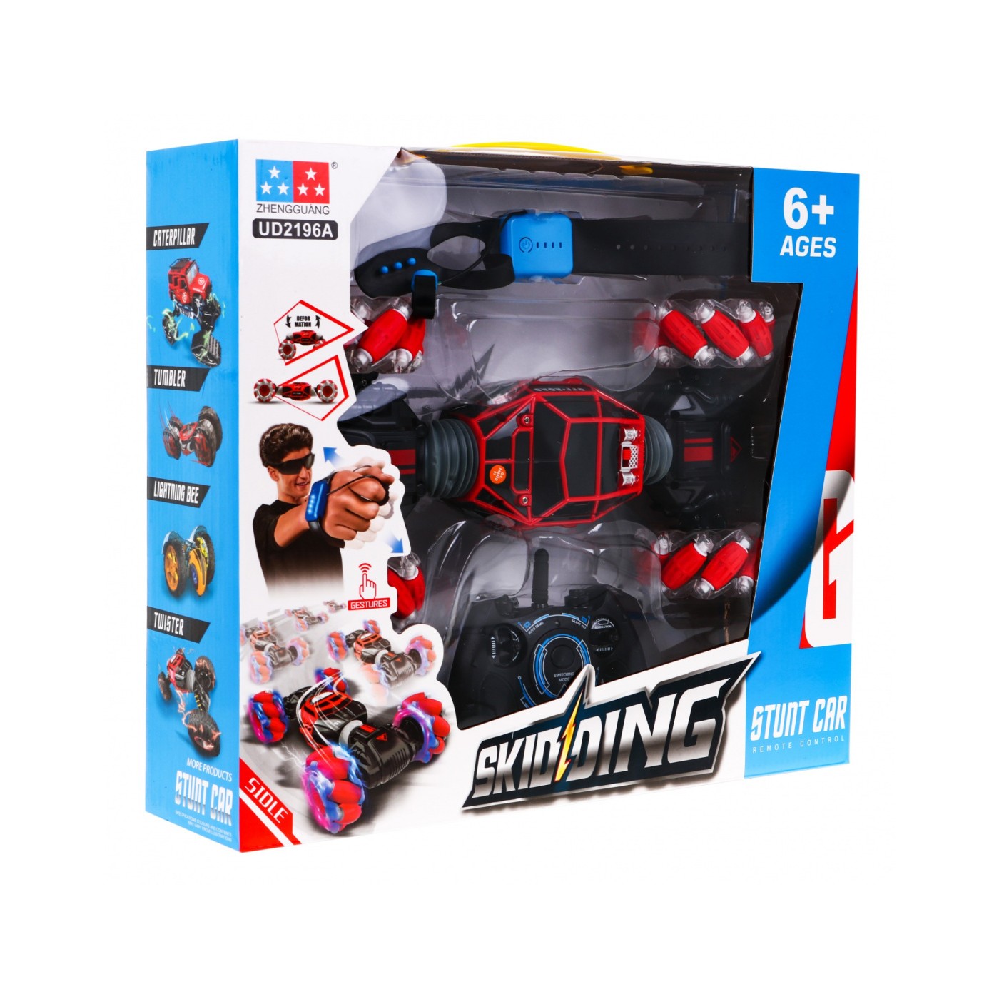 Vozidlo kaskadér pre deti 6+ Ovládanie rukou alebo ovládačom Model 1:16 + Zvuky Svetlá