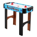 Cymbergaj pre deti Air Hockey Modrý + Stôl z dosky MDF + Vzduchový vankúš + Puky Kruhy
