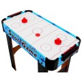 Cymbergaj pre deti Air Hockey Modrý + Stôl z dosky MDF + Vzduchový vankúš + Puky Kruhy