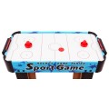 Cymbergaj pre deti Air Hockey Modrý + Stôl z dosky MDF + Vzduchový vankúš + Puky Kruhy