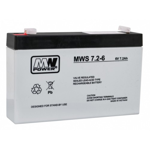 Gelový akumulátor 6V/7,2Ah Náhradná súčiastka pre elektrické vozidlá pre deti