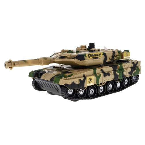 Interaktívny Tank pre deti 3+ béžový + Pohyblivé časti + Trecí pohon + Zvuky Svetlá