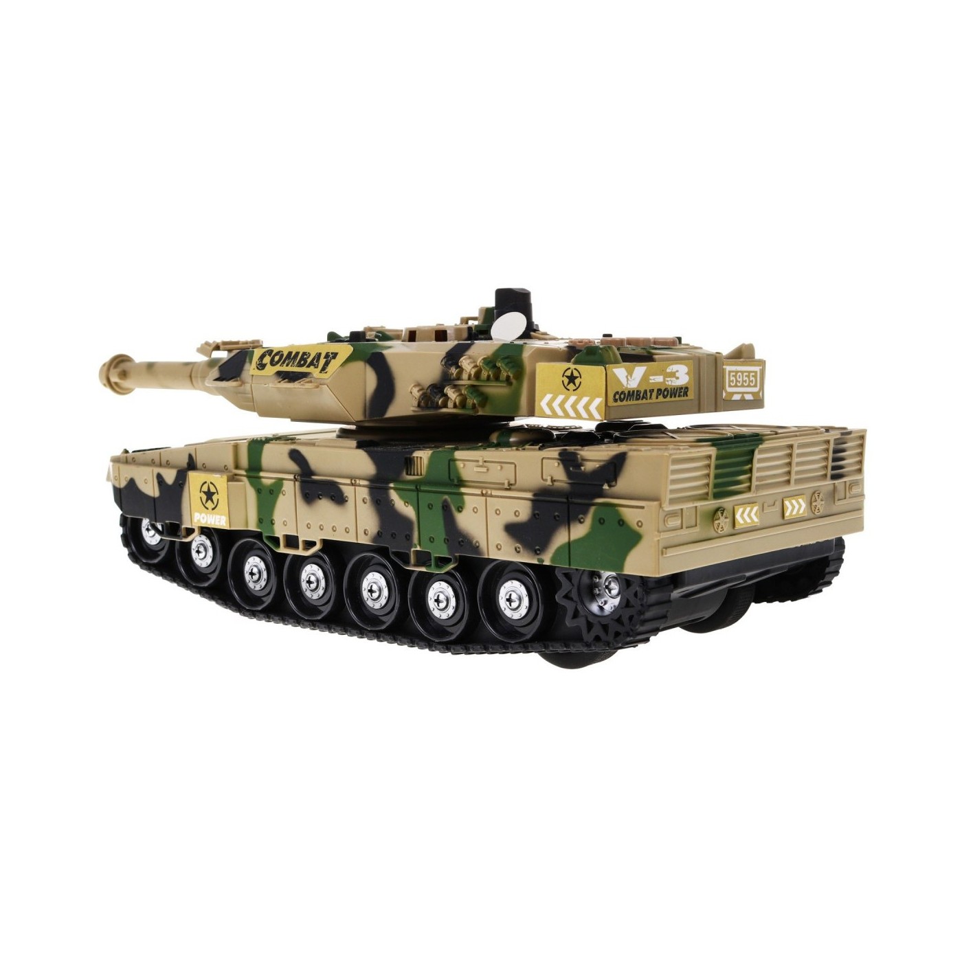 Interaktívny Tank pre deti 3+ béžový + Pohyblivé časti + Trecí pohon + Zvuky Svetlá