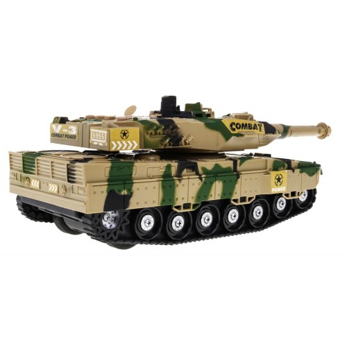 Interaktívny Tank pre deti 3+ béžový + Pohyblivé časti + Trecí pohon + Zvuky Svetlá