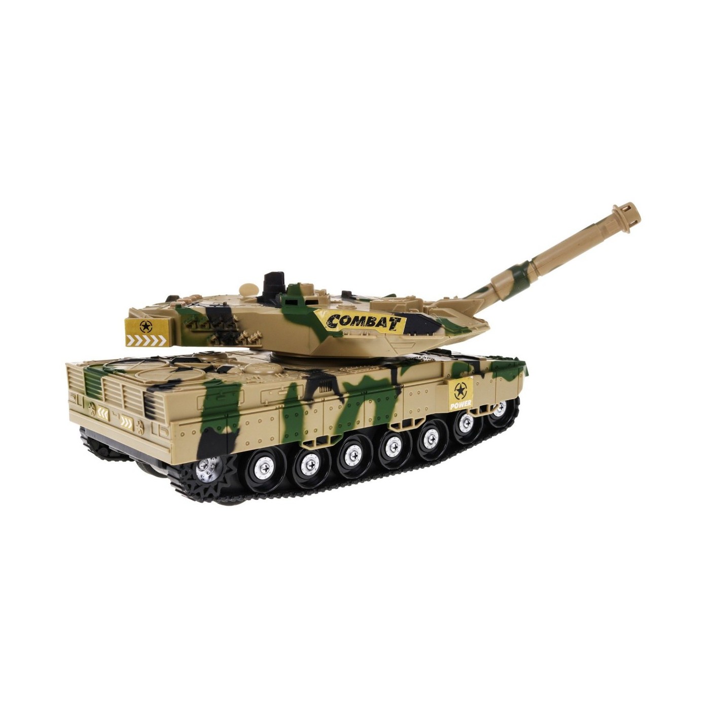 Interaktívny Tank pre deti 3+ béžový + Pohyblivé časti + Trecí pohon + Zvuky Svetlá