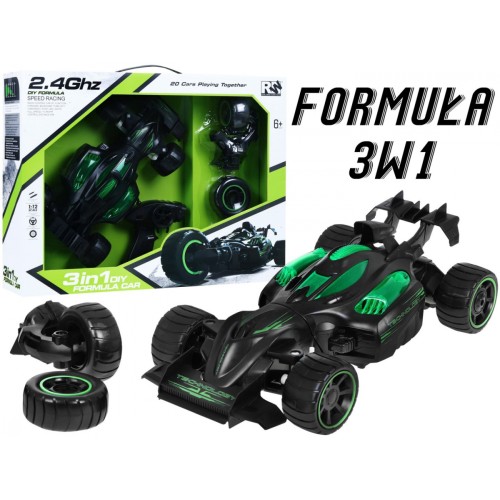 Autíčko R C 2 4G 3v1 Preteky Zameniteľné časti 1 16