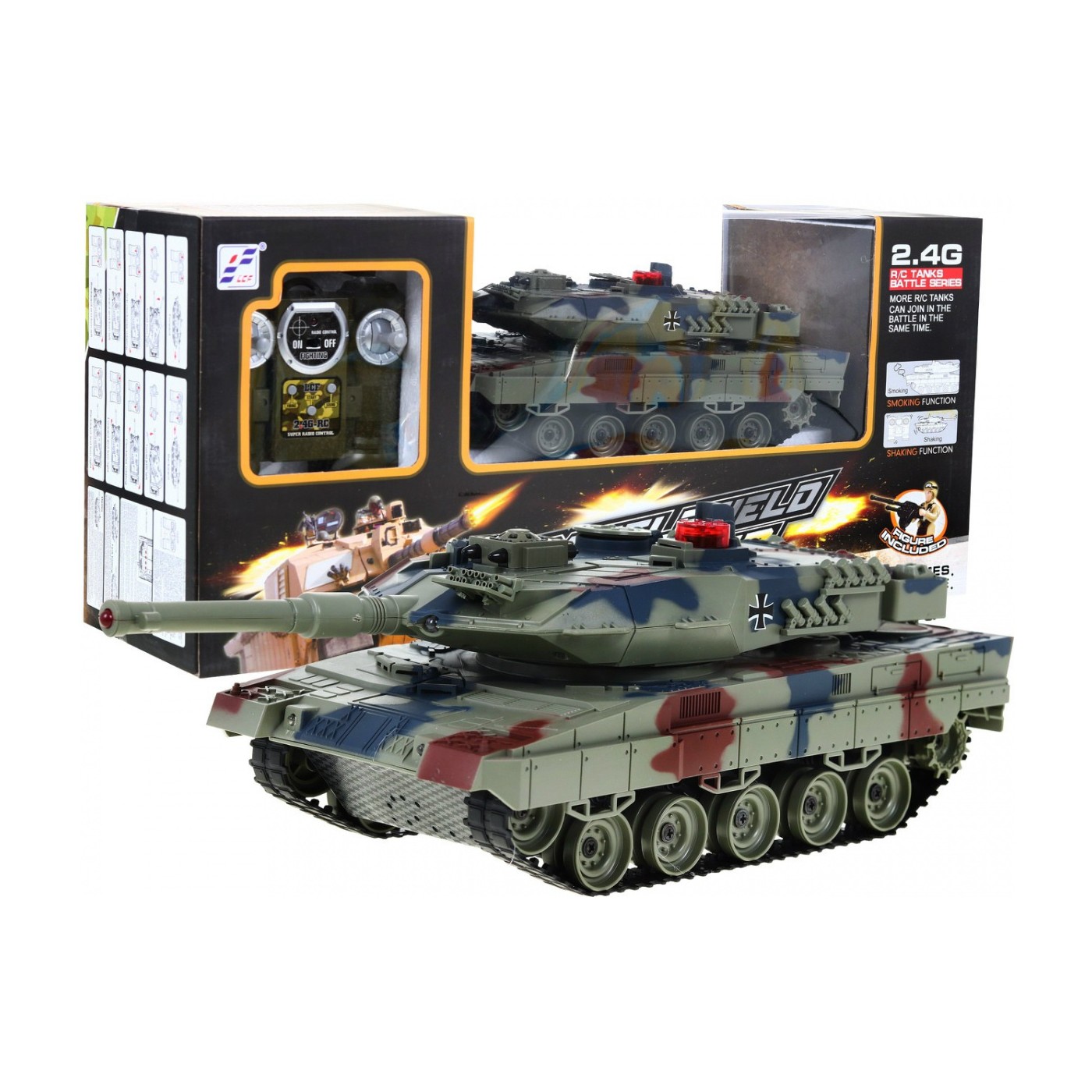 Tank R C 2 4G S Dymom LEOPARD 2 A6 Zelený