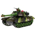 Diaľkovo ovládaný Tank pre deti 3+ Zelený 1:18 + Ovládač + Zvuky + LED + Pohyblivé časti