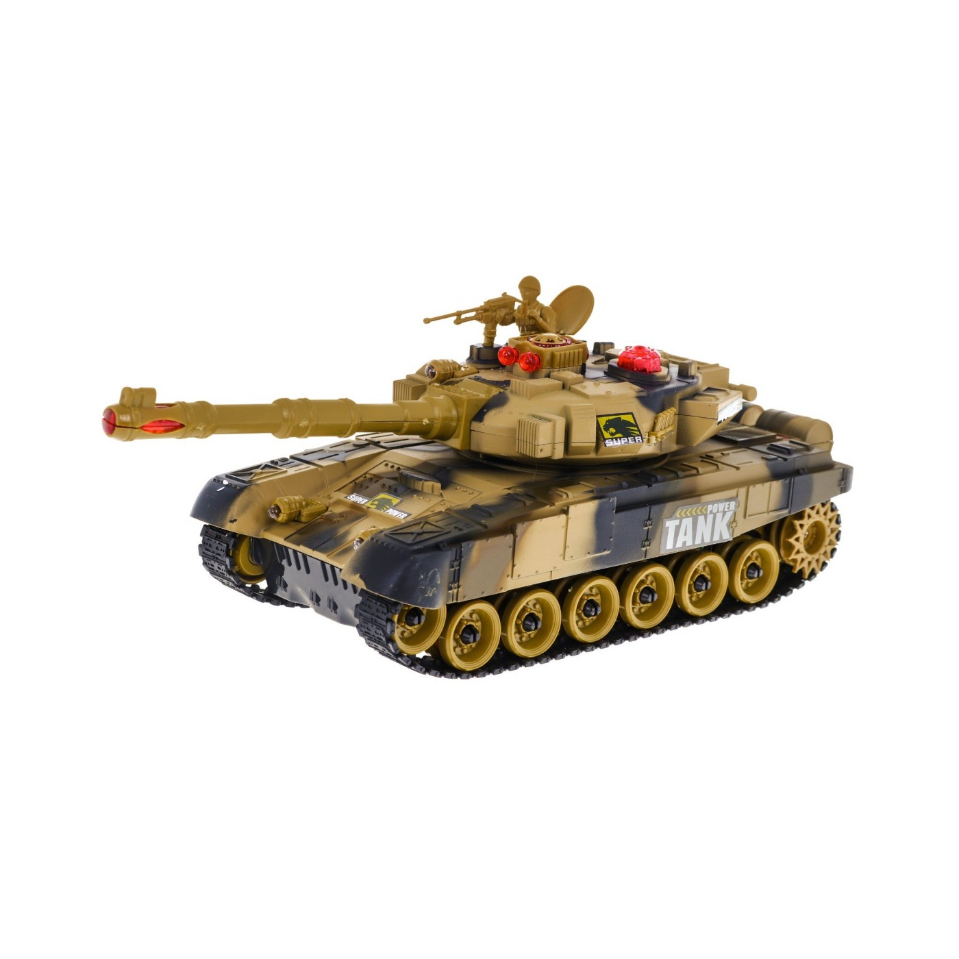 Diaľkovo ovládaný Tank pre deti 3+ béžový + Interaktívne efekty + Výstrel + Ovládač