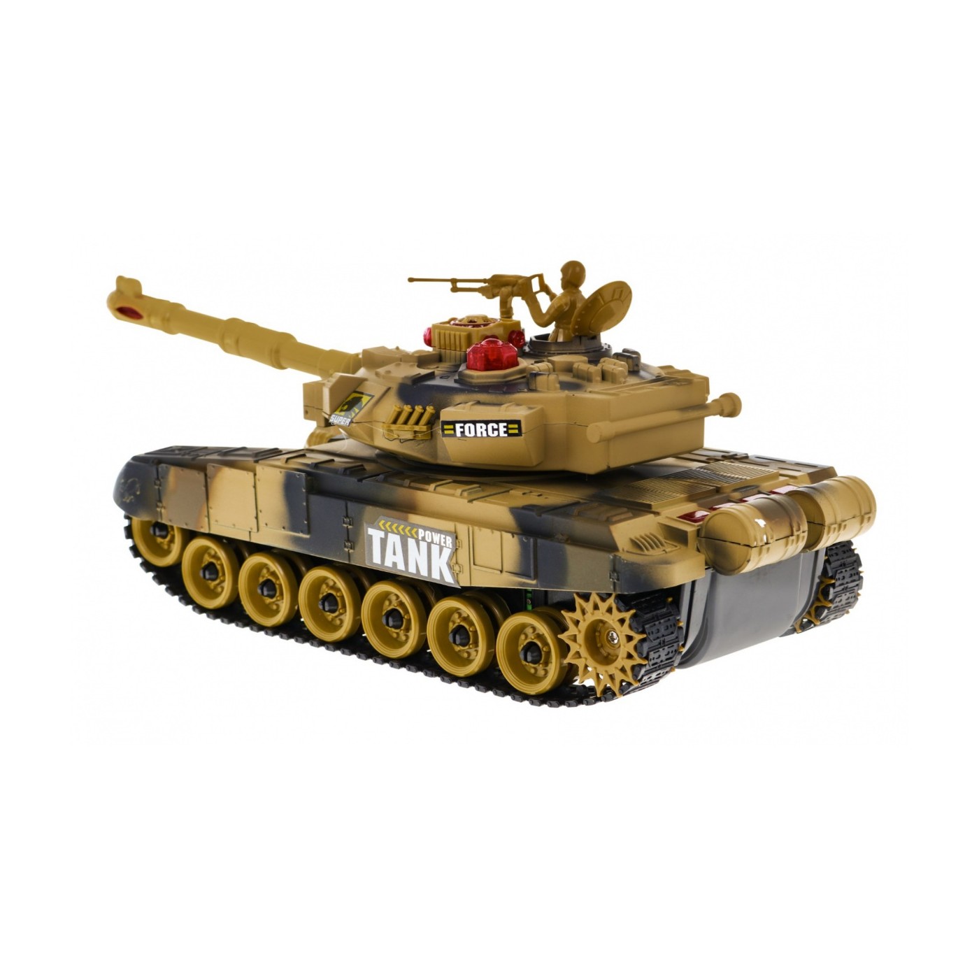 Diaľkovo ovládaný Tank pre deti 3+ béžový + Interaktívne efekty + Výstrel + Ovládač