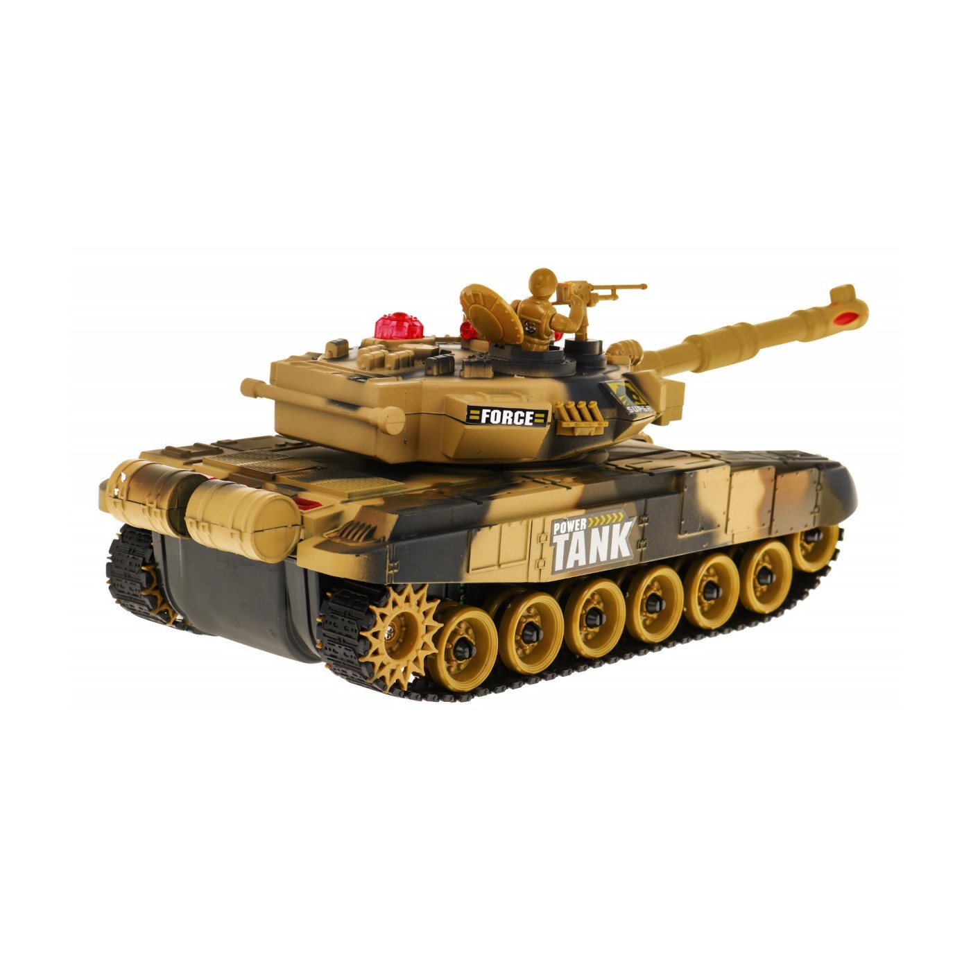 Diaľkovo ovládaný Tank pre deti 3+ béžový + Interaktívne efekty + Výstrel + Ovládač