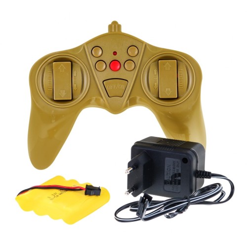 Diaľkovo ovládaný Tank pre deti 3+ béžový + Interaktívne efekty + Výstrel + Ovládač