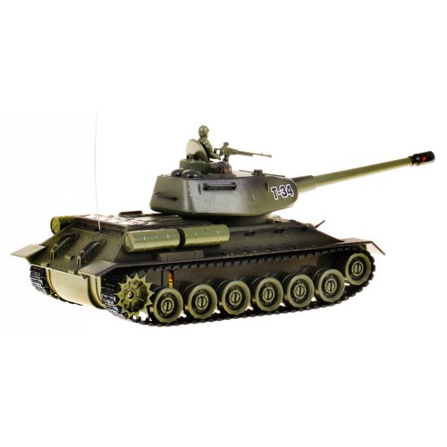 Diaľkovo ovládaný tank T-34 pre deti 3+ Zelený model Strieľajúci 1:28 + Veľká Bitka Tankov + Zvuky Svetlá