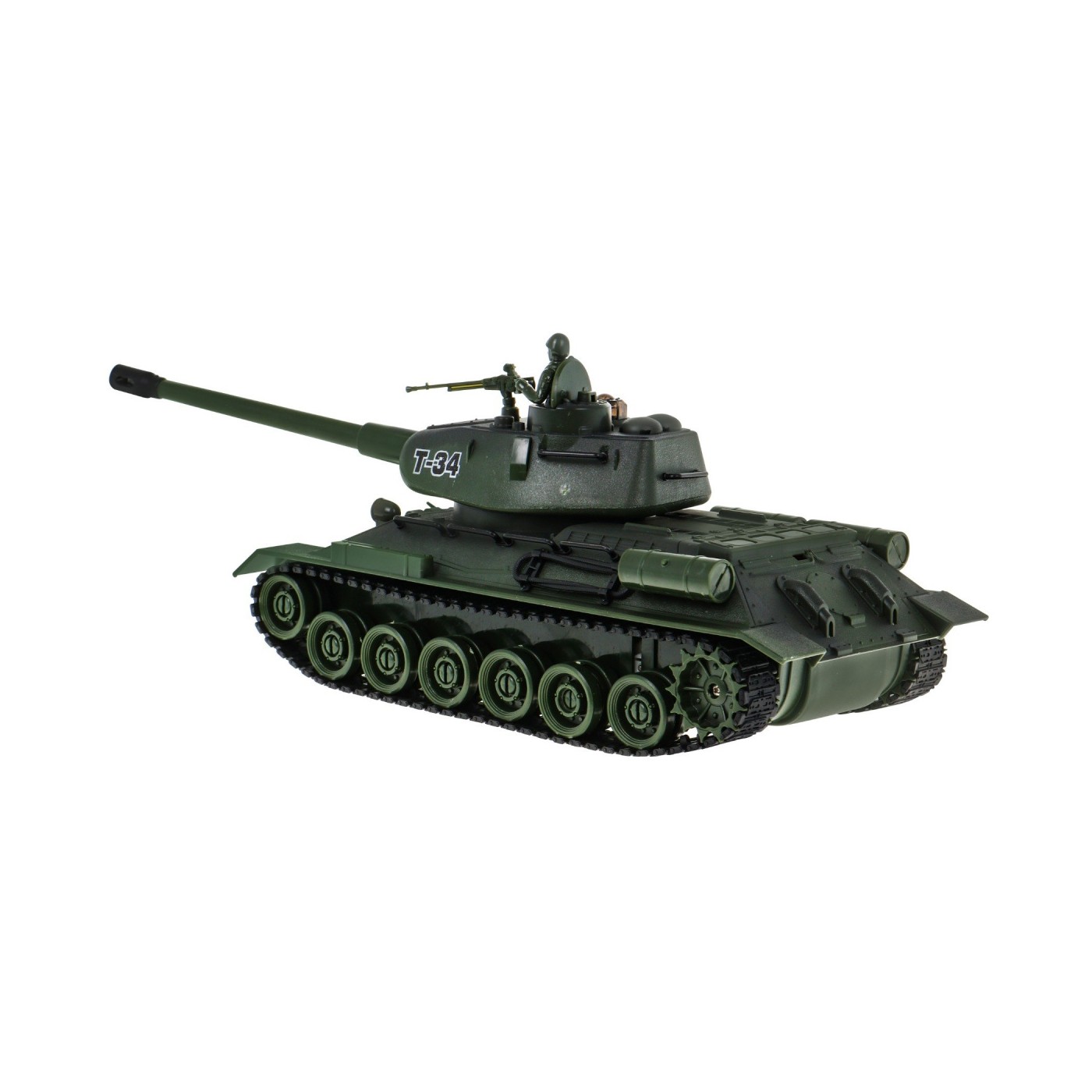 Diaľkovo ovládaný Tank T-34 pre deti 1:24 Interaktívne efekty + Ovládač + Mína + Štít